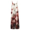 thumbnail image 6 of WTOBBY Women's Casual Sleeveless Jumpsuit in Cotton with Halloween Printed Design, Lightweight and Breathable for Everyday Comfort, Perfect for Warm Weather,Deep RedL, 6 of 7