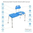 thumbnail image 2 of Bath Transfer Bench Chair with CUTOUT Deluxe ALL-ACCESS for Tub and Shower Transfers, 2 of 7