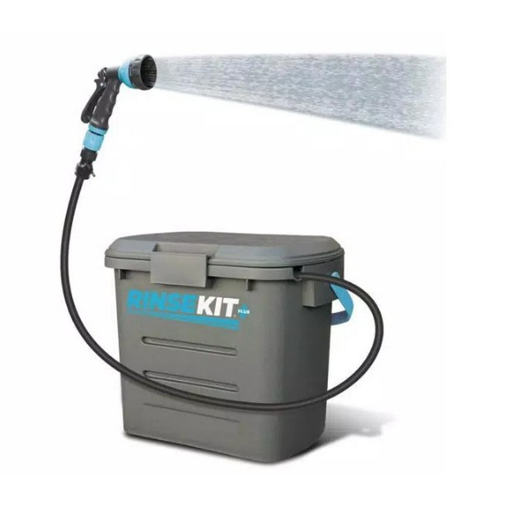 2 Gal. Portable Pressurized Outdoor Shower with Pump in Grey Walmart