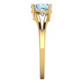 thumbnail image 3 of 1 ct Heart Cut Simulated Blue Diamond Solitaire 14K Yellow Gold Womens Engagement Ring, 3 of 5
