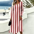 thumbnail image 5 of Womens Fall Spring Long Sleeve Midi Dress Long Sleeve V Neck Wrap Crossover Wedding Dresses Elegant Formal Floral a Line Dress, 5 of 5