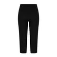 thumbnail image 4 of Womens Capris Leggings Floral Lace High Waist Running Legging Workout Yoga Capri Pants Travel Clothes Black, M, 4 of 6