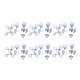 thumbnail image 2 of Ganchos de costura y cierre de ojos Sin botones para coser Lencería Ropa Diamante de imitación blanco Hugo Cierre de ojos de ganchos de coser, 2 of 10