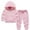 Pink, variant on Zwiiyzr Toddler Baby Boys Girls 2 Piece Outfits Sweatsuit Hoodies Pullover and Long Pants Solid Color Sports Jogging Pants Set for Kids Age 1-10 Years Red