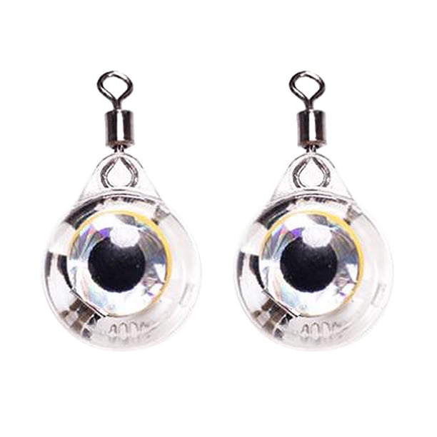 2 uds. De señuelos de pesca LED con forma de ojo, agua salada, agua dulce, gota profunda bajo Cola Luz de pesca de gota profunda