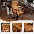 thumbnail image 6 of AVAWING Ergonomic Executive Office Chair, Vintage Faux Leather Swivel Work Chair, Brown, 6 of 7
