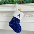 thumbnail image 1 of Calcetines con letras navideñas, calcetines sólidos de lana con colgante, adornos navideños, bolsas de regalo, calcetines para mujer., 1 of 3