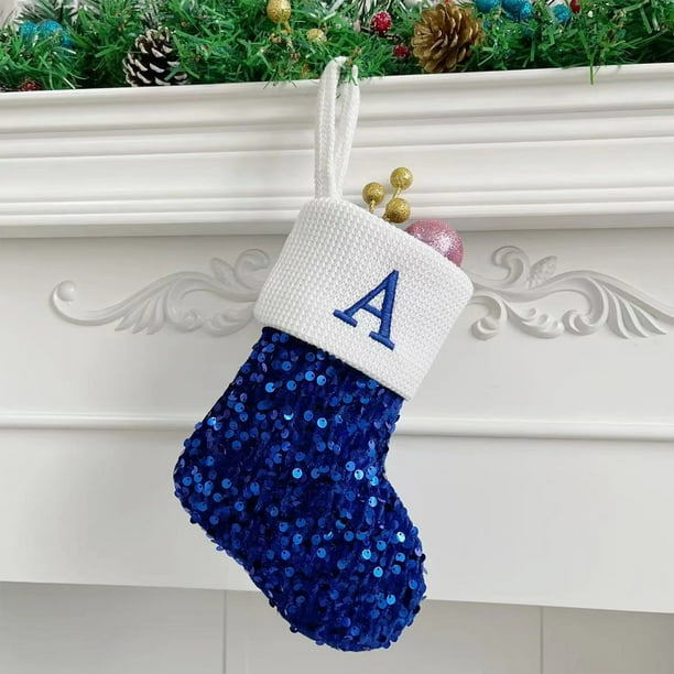 Calcetines con letras navideñas, calcetines sólidos de lana con colgante, adornos navideños, bolsas de regalo, calcetines para mujer.