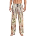 thumbnail image 2 of Vintage Feather Seashell Flower Men's Pajama Pants Lightweight Sleepwear Bottom Lounge Pants, 2 of 6