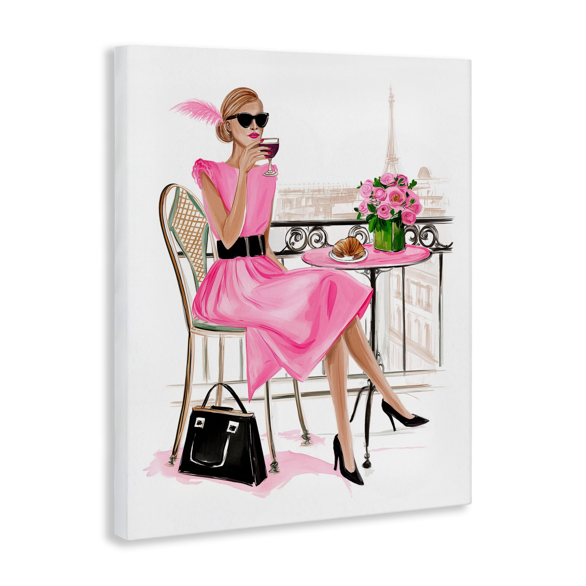 Stupell Industries Parisian Chic on Cafe Balcony Canvas Wall Art, design by Jess Stempel
