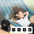 thumbnail image 3 of GVDV Camping Fan with LED Lantern, 20000mAh Portable Battery Operated Outdoor Fan, Personal Rechargeable Desk Fan for Travel, Hiking, Fishing, Picnic, Black, 3 of 7