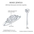 thumbnail image 6 of Rosec Jewels Moissanite Cushion Cut Engagement Ring 1 Ct - 6 mm - D-VS1 Quality Certified Moissanite Celtic Knot Ring, 14K White Gold, US 13.00, 6 of 9
