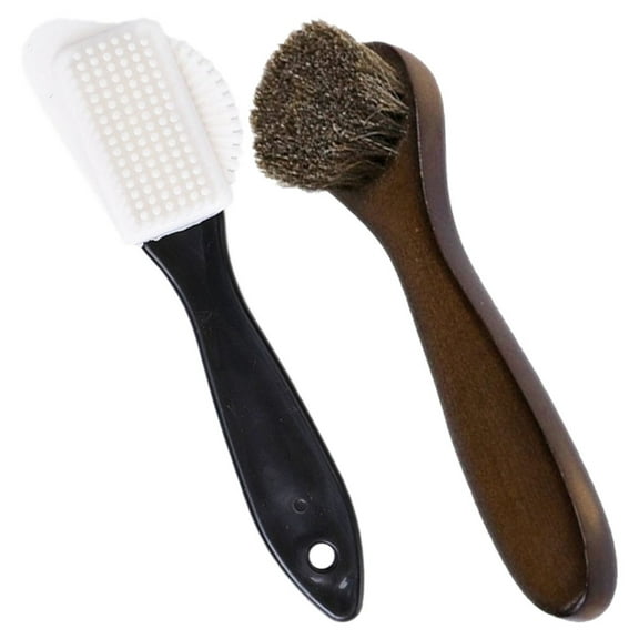YSNOOWE 2Pcs Shoes Polish Brush for Leather Shoes with Comfortable Design and Polishing