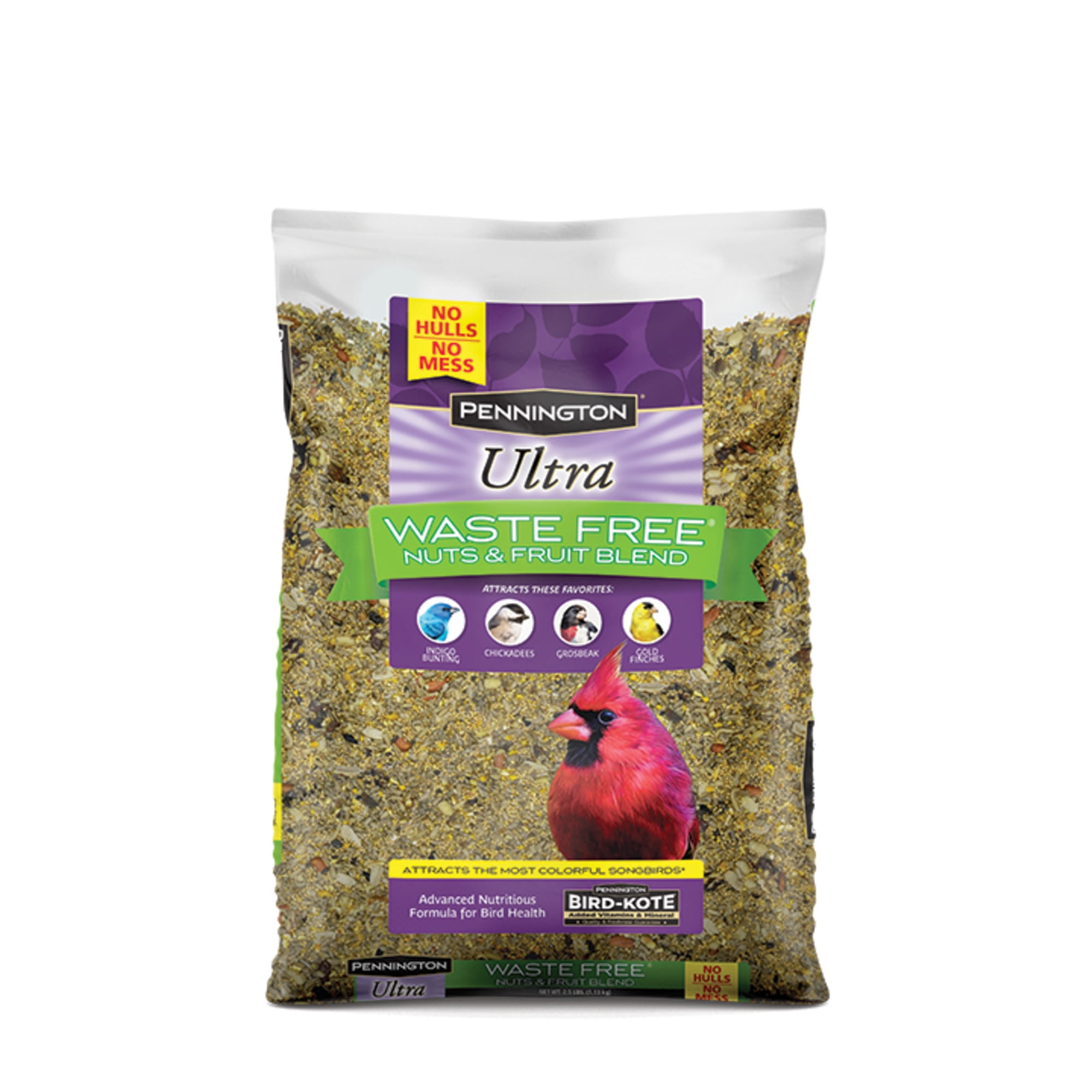 Pennington Ultra Nuts & Fruit Waste Free Dry Wild Bird Food and Seed, 6 lb. Bag, 1 Pack