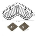 thumbnail image 3 of Lingouzi Corner Shelf For Bathroom, Bathroom Corner Rack, Hole-Free Household Kitchen Bathroom Storage Rack, Wash Table Traceless Wall Hanging, Tripod, 3 of 7