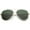 Gold / Green, variant on sunglassLA Unisex Classic Large Teardrop Crossbar Flat Lens Aviator Sunglasses (Silver / Lavender) - 60mm