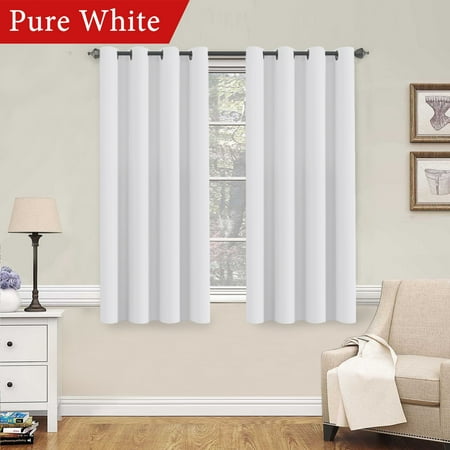 H.VERSAILTEX Pure White Curtains 63 inch Length Window ... on {keyword}
