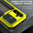 thumbnail image 4 of Dteck Metal Full Body Protection Case for Samsung Galaxy S25 Plus,Shockproof Aluminum Metal+Tempred Glass Screen Protector Heavy Duty Silicone Stand Case Slide Camera Protection Cover,Yellow, 4 of 7