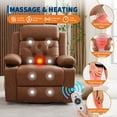 thumbnail image 3 of EuKer Recline Chair Electric, 22.8" Seat Width Lift Chair for Elderly with Heat and Massage, Brown, 3 of 8