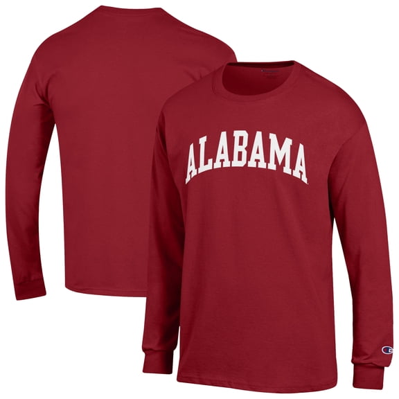 Men's Champion Crimson Alabama Crimson Tide Basic Arch Long Sleeve T-Shirt