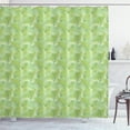 thumbnail image 1 of Ambesonne Botanical Shower Curtain, Sketched Pointy Plants, 69"Wx75"L, Apple Green Multicolor, 1 of 3