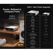 TOPPING E50 II Mini HiFi DAC, as both a DAC and a preamp,configure remote control,Silver