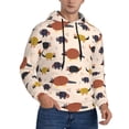 thumbnail image 2 of Naloa Cute Armadillo1 Men's Casual Hooded Collar Drawstring Hoodies Pullover Sweatshirts Casual Long Sleeve Shirts-4X-Large, 2 of 7