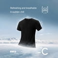thumbnail image 4 of Qiyinn Men Summer Short Sleeve T Shirt Slim Fit Crew Neck Solid Color with Vertical Texture Casual Breathable Top for Young Adults, 4 of 9