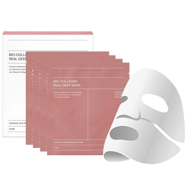 COLLAGEN MASK CARRENTA 4PCS Bio Collágen Durante La Noche para Hombres Mujeres