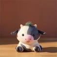 thumbnail image 3 of Medium Round Cow Plush, Black and White, 8", Valentine's Day by Way To Celebrate, 3 of 7