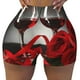 thumbnail image 2 of Fotbe Red Wine Rose Shorts Sin Costuras – Shorts Deportivos de Cintura Alta para Mujer, Elásticos para Gimnasio, Yoga, Running o Ciclismo-X-Large, 2 of 8