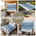 thumbnail image 6 of Blue Ombre Stripe Tapestry for Bedroom Wall Hanging Tapestry, Farmhouse Striped Gradient Ceiling Backdrop Tapestries Poster Blanket Wall Decor for Teens Room Living Room Dorm 55" x 73", 6 of 8