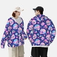 thumbnail image 4 of Balery colorful Skull mushroom rainbow Sudadera ligera de manga larga con capucha y protección solar UPF 50+ para hombre y mujer, ideal para pesca y running-Large, 4 of 7