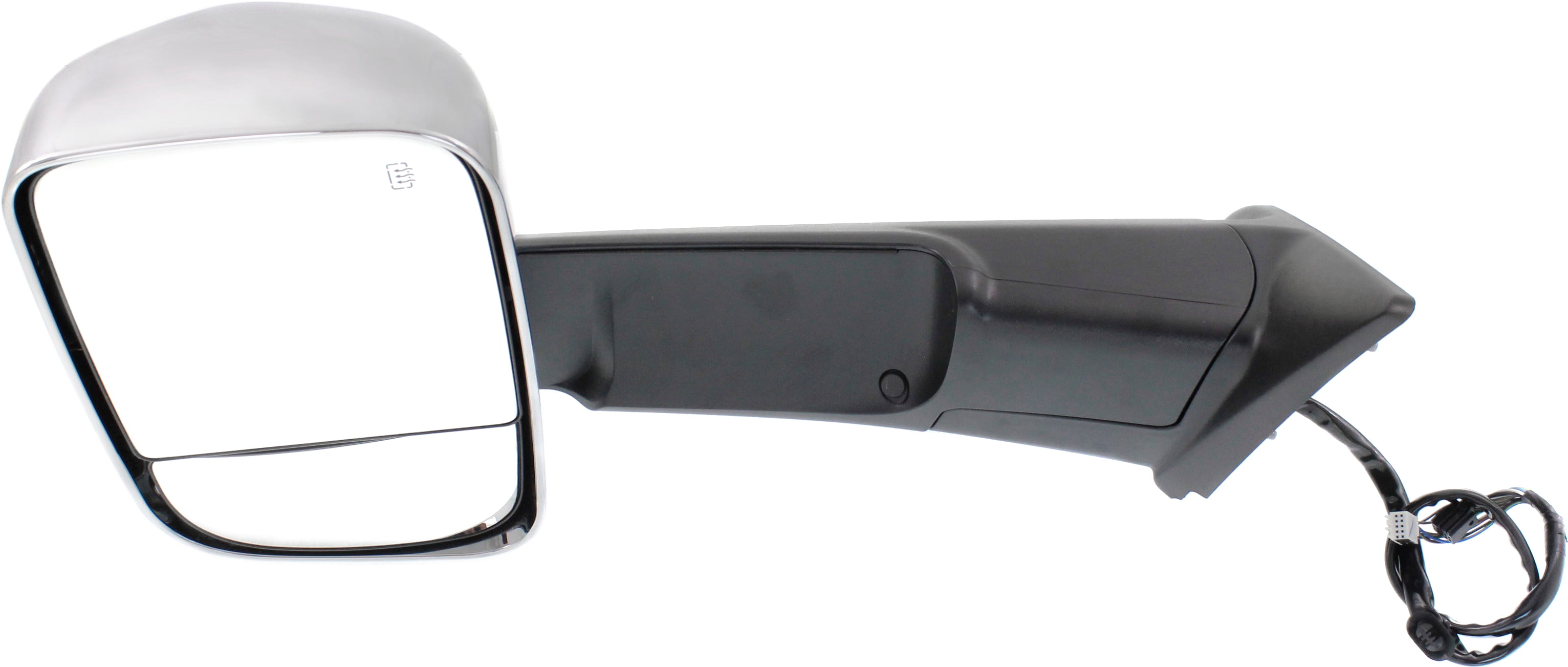 Kool Vue Towing Mirror Compatible With 2013-2018 Ram 2500 3500 Left Driver Side Heated w/ Blind Spot Corner Glass In-housing Signal Light Chrome