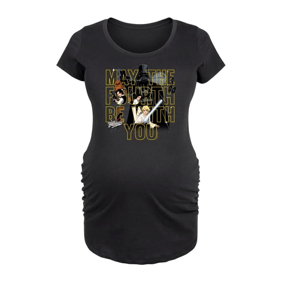 Star Wars - May The Fourth Be With You - Women's Maternity Scoop Neck Graphic T-Shirt