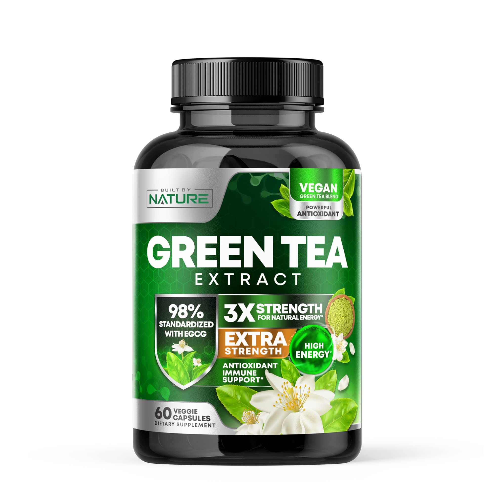 Green Tea Extract Pills with EGCG for Natural Energy, Antioxidant
