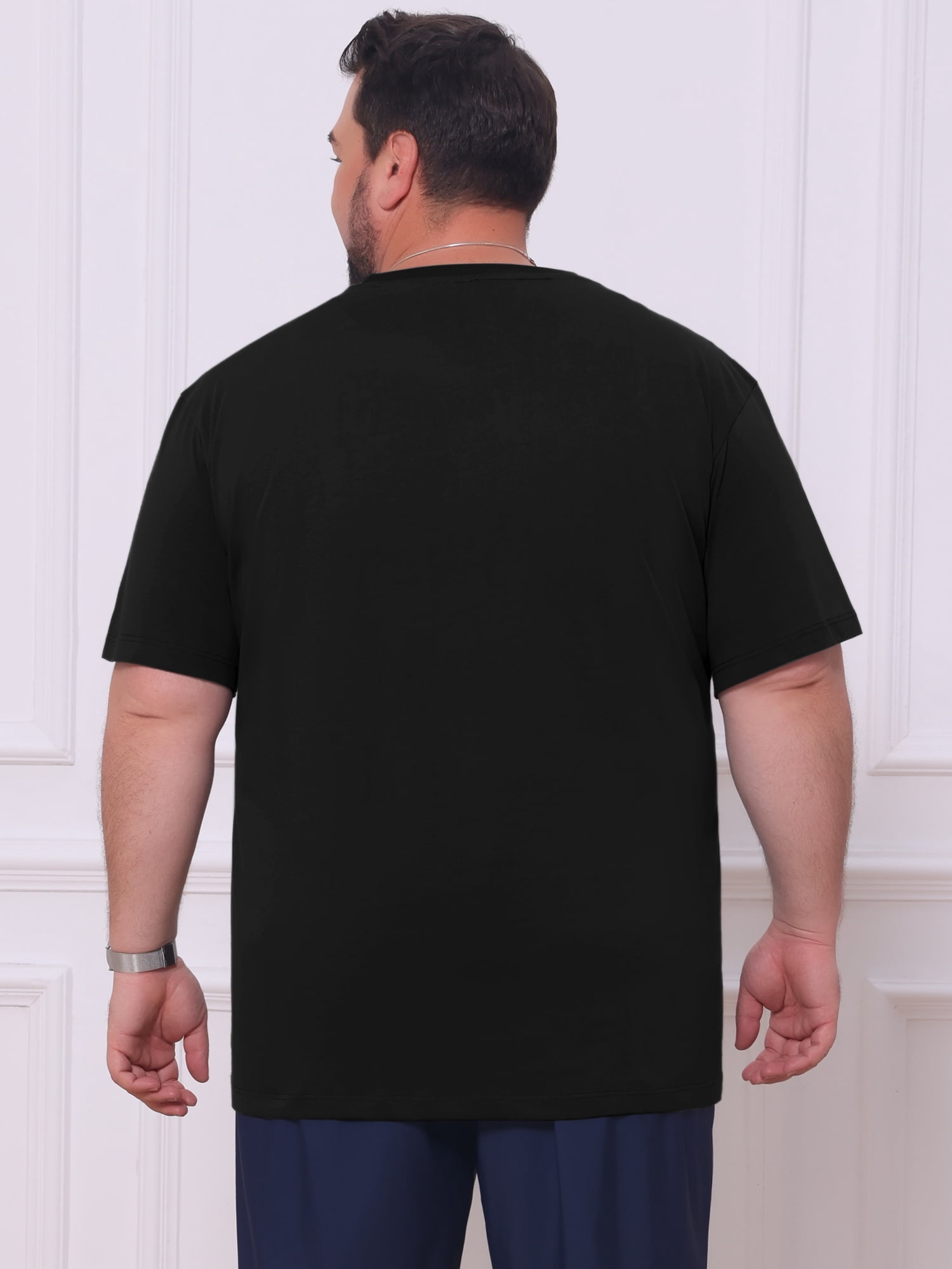 DARING DIVA Men's 100% Cotton Short Sleeves T-Shirt 3XL Black