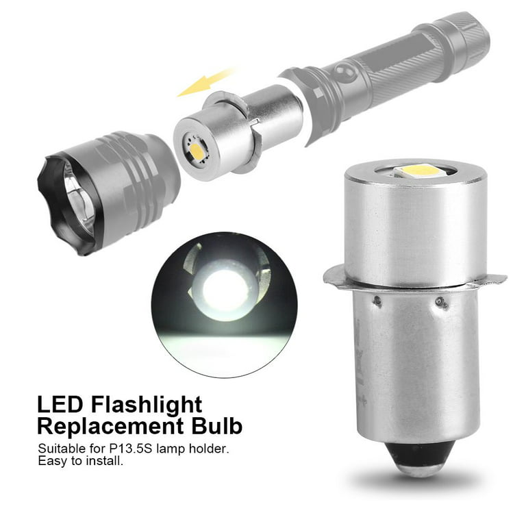 1w P13.5s Ampoule de lampe de poche LED, 100 ~ 110lm 2700 ~ 7000k