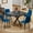Black+Blue, variant on Modern Dining Chairs (4) - Black Pu Leather, Upholstered Cushion Seat, Stable Metal Construction Leather Of 4 Black, High Sponge Filling, Legs For Durability