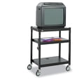 thumbnail image 3 of Pemberly Row Black Steel Adjustable Height Mobile Media Cart in Black, 3 of 3