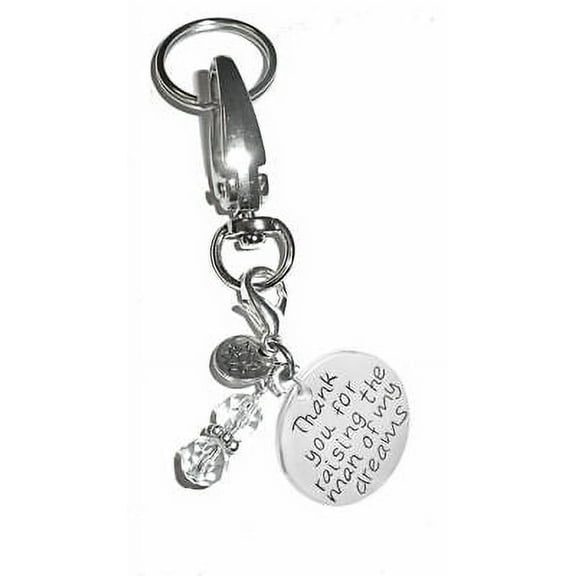 Hidden Hollow Beads Women's Keychains - Thank You For Raising The Man Of My Dreams Key Ring Charm - Bag Charm