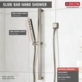 thumbnail image 6 of Delta Faucet 1-Spray H2Okinetic® Slide Bar Hand Shower in Stainless 51567-SS, 6 of 6