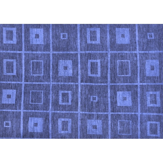 Ahgly Company Machine Washable Indoor Rectangle Abstract Blue Modern Area Rugs, 2' x 3'