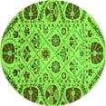 thumbnail image 1 of Ahgly Company Indoor Round Abstract Green Modern Area Rugs, 5' Round, 1 of 4