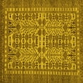 thumbnail image 1 of Ahgly Company Machine Washable Indoor Square Southwestern Yellow Country Area Rugs, 6' Square, 1 of 4