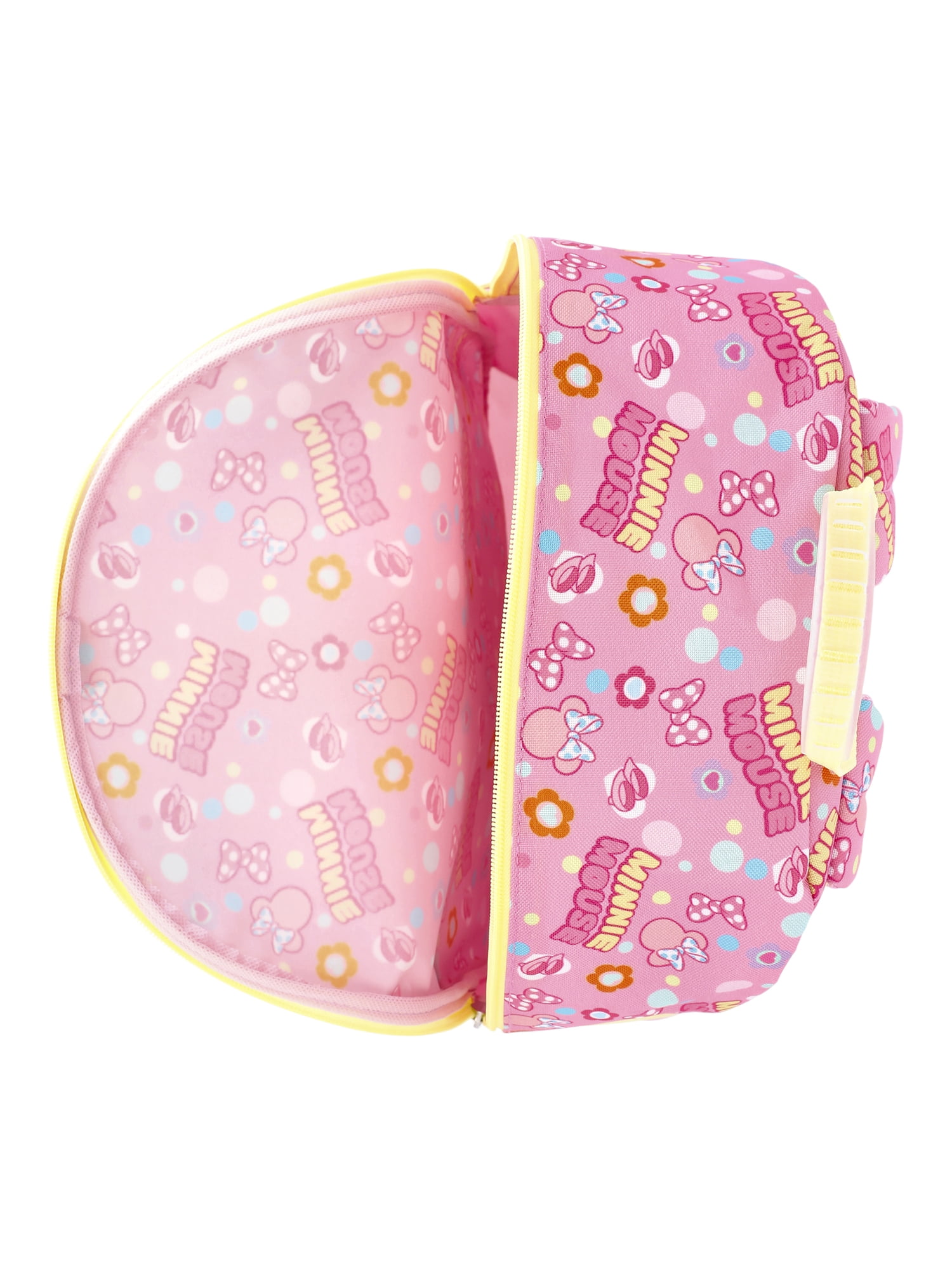 Disney Minnie Mouse Toddler Girls 14" 4-Piece Backpack Set, Light Pink