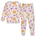 thumbnail image 2 of joogoo Cute Mushroom Flower 2 Piece Long Sleeve Tee and Pants Cotton Pajama Set 8Y, 2 of 7
