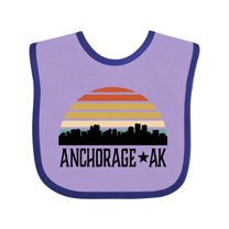 Inktastic Anchorage Alaska Skyline Boys or Girls Baby Bib