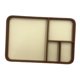 thumbnail image 3 of Bandeja multiusos con compartimentos para guardar diversos artículos y dispositivos electrónicos. Elegante contenedor de almacenamiento. Beige marrón, 3 of 9