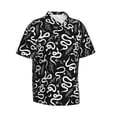 thumbnail image 2 of Balery Hand Drawn Snake Print Men's Hawaiian Shirts Short Sleeve Beach Shirt Relaxed Fit Vacation Button Down Shirts-Large, 2 of 9